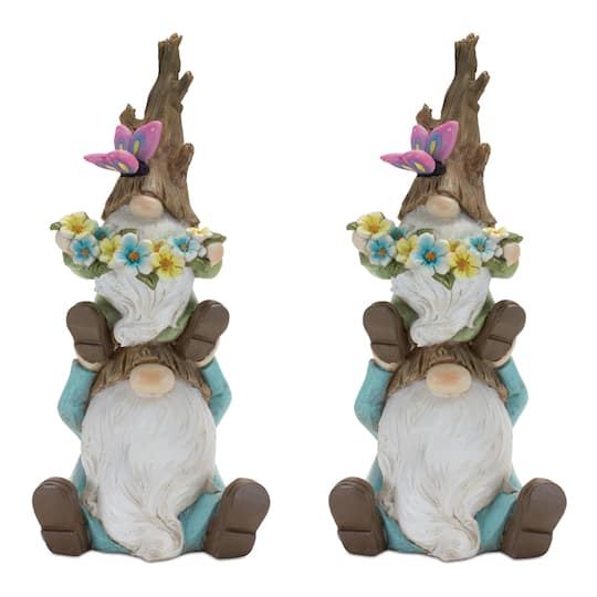 10" Tree Trunk Gnome Stack, 2ct. By Melrose | Michaels®